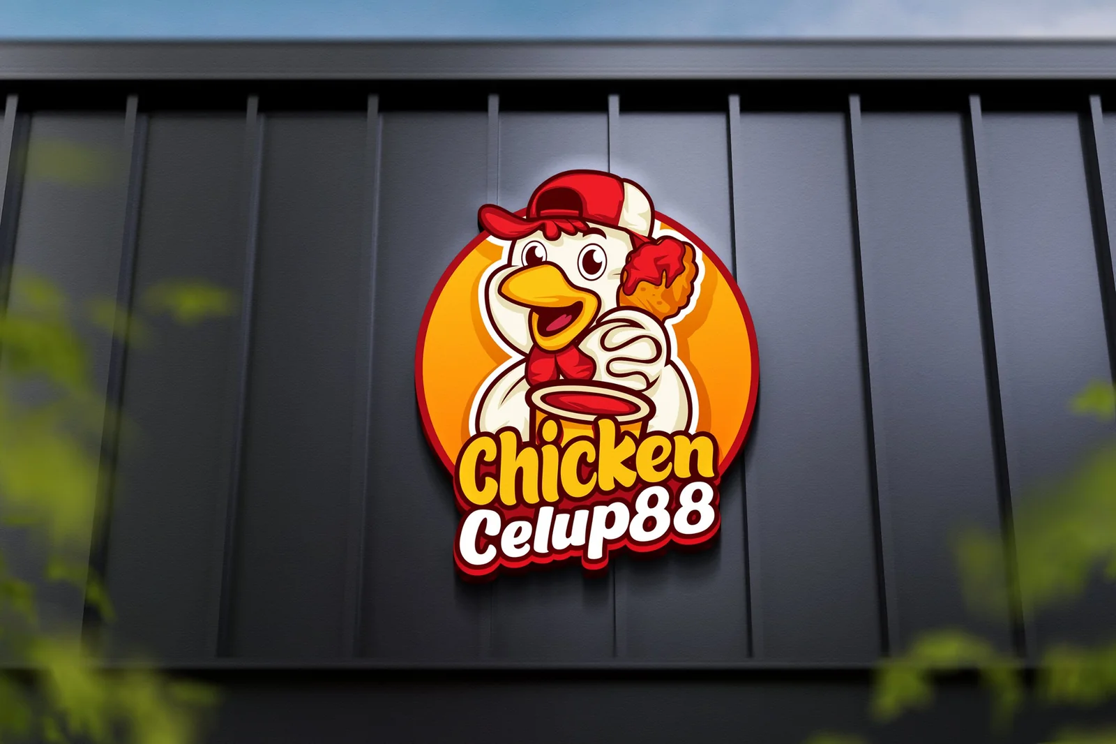 Logo Chicken Celup88 di signage
