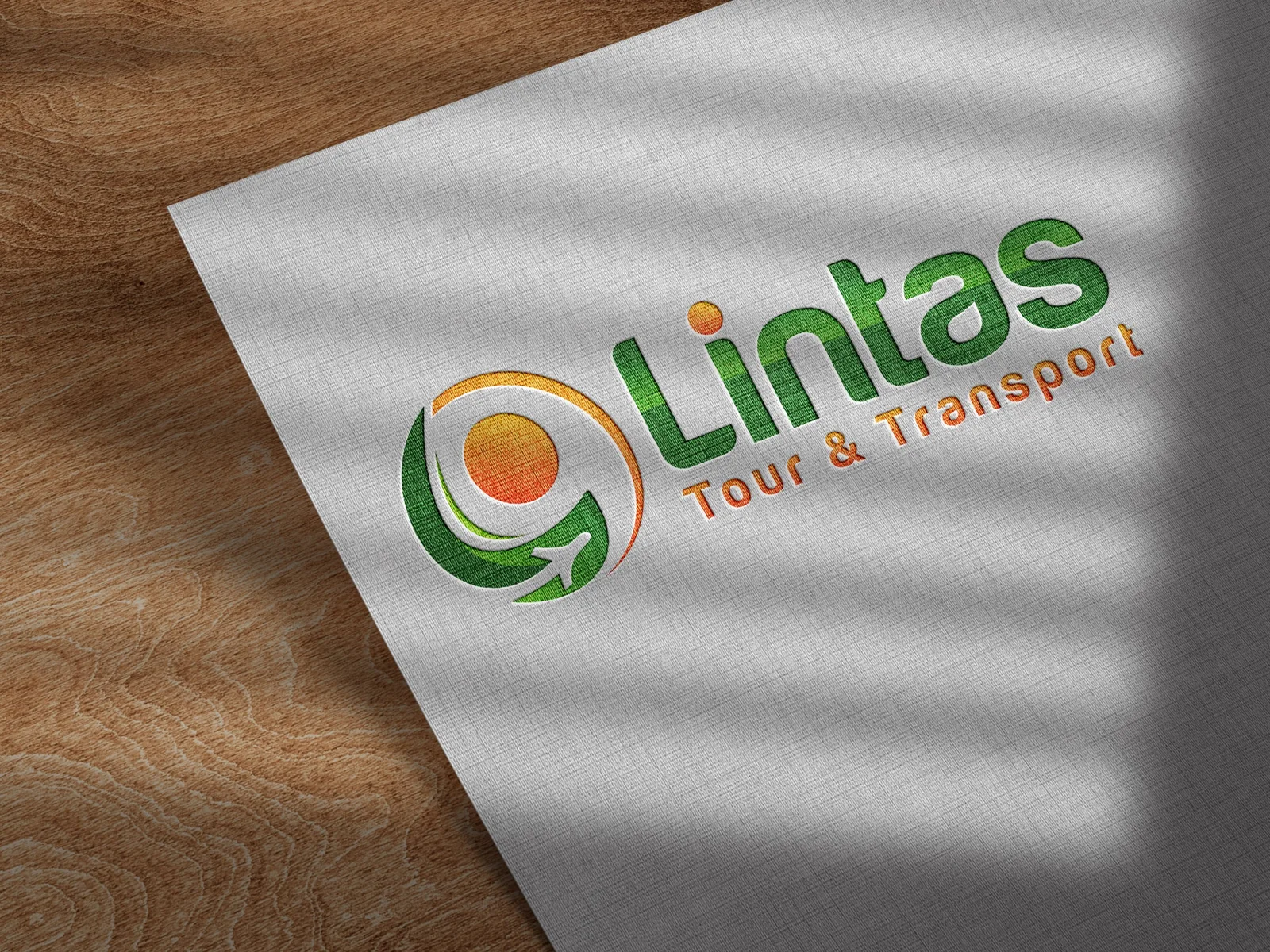 Logo Lintas Tour pada kertas
