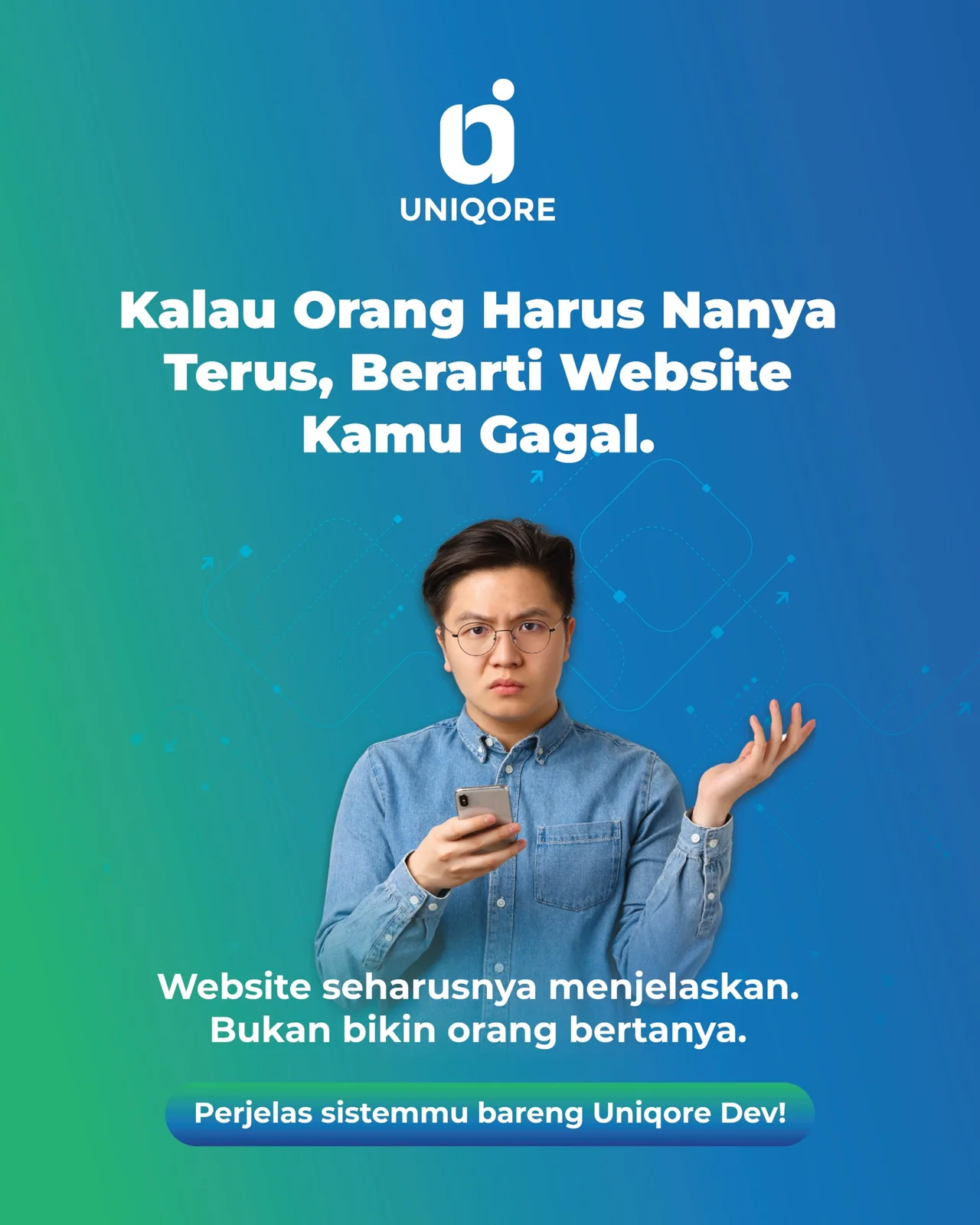 Feed Uniqore: website membuat orang bertanya