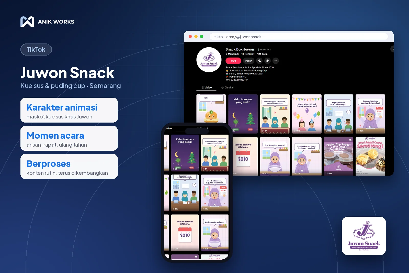 Juwon Snack, Portfolio Jasa kelola Instagram AWORA