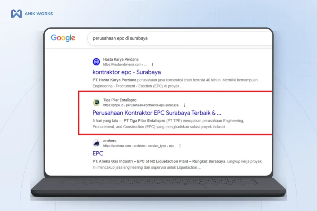 SEO PT Tiga Pilar Entalispro 3