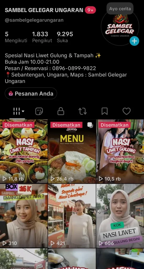 TikTok Ads Sambel Gelegar Ungaran 8