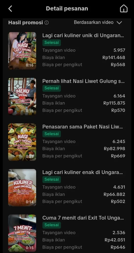 TikTok Ads Sambel Gelegar Ungaran 5
