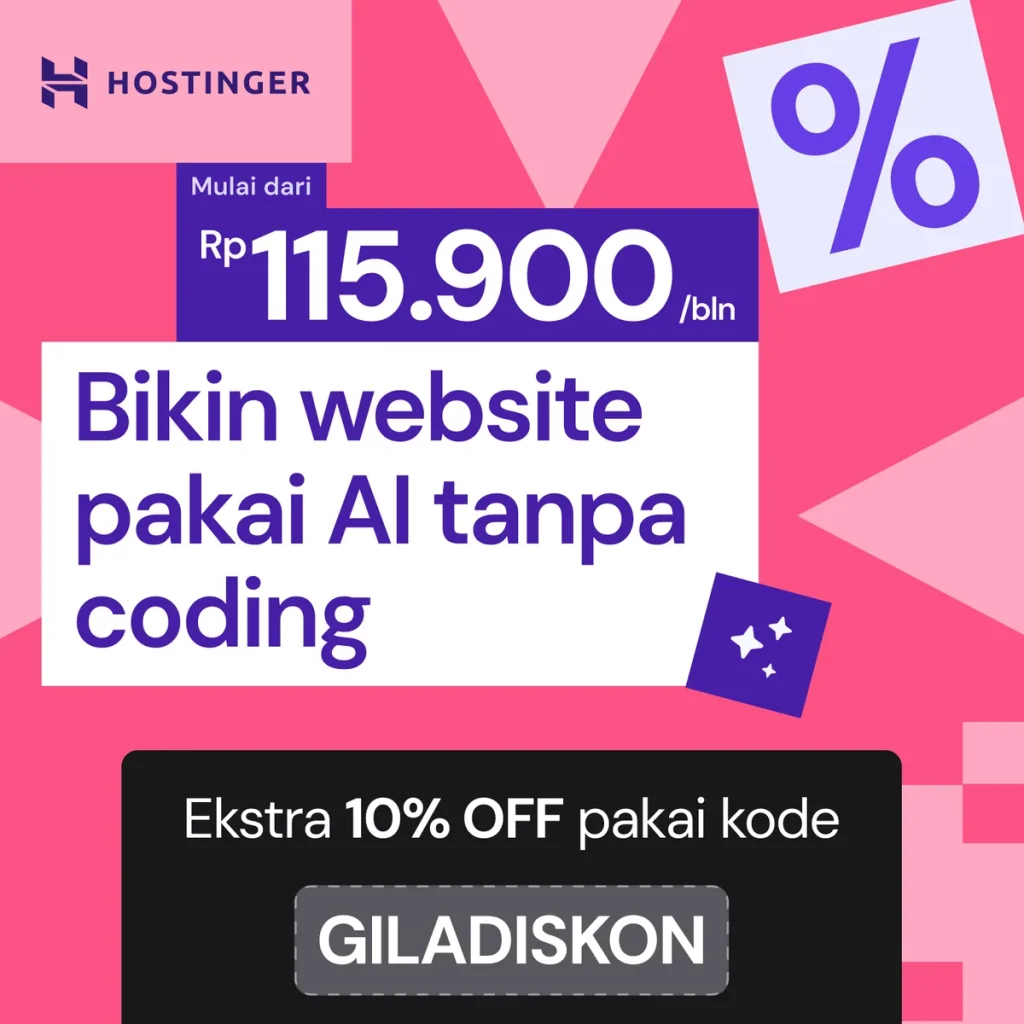 Hostinger · Bikin website pakai AI
