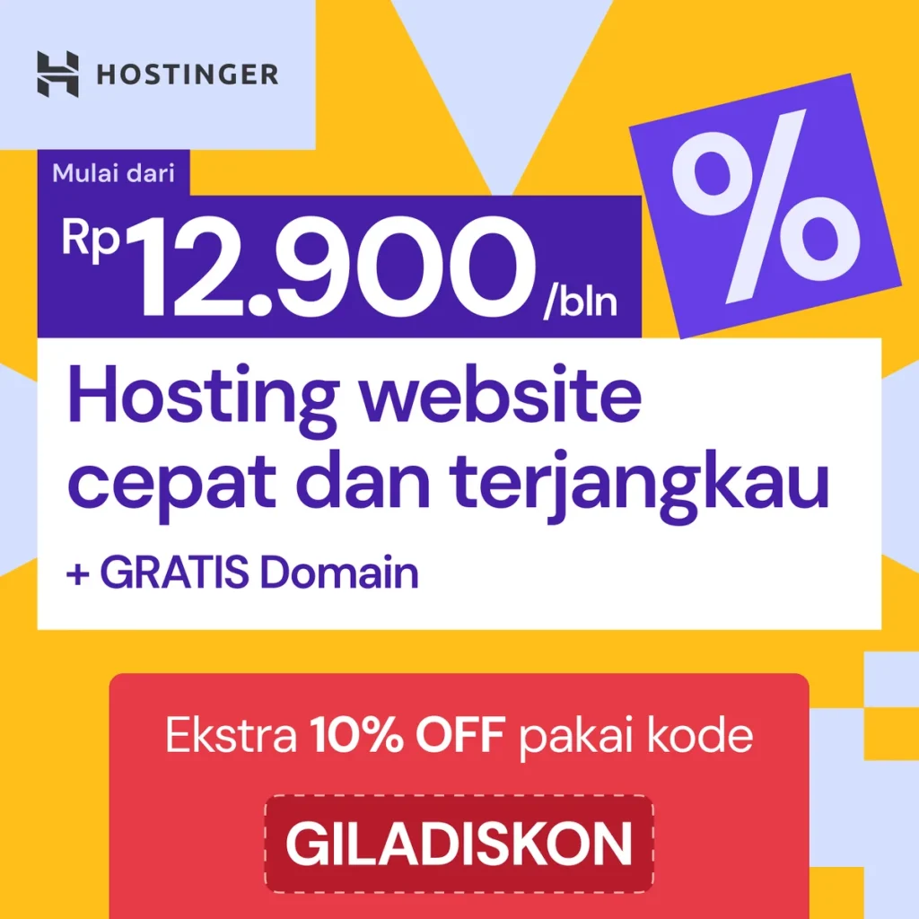 Hostinger · Hosting mulai Rp12.900