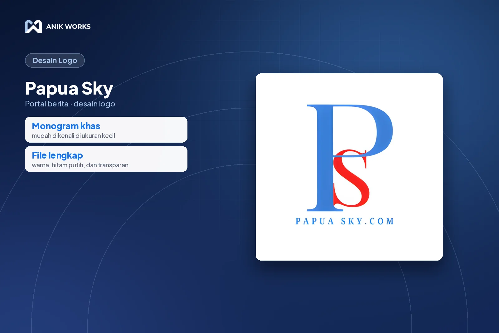 Desain Logo Papua Sky