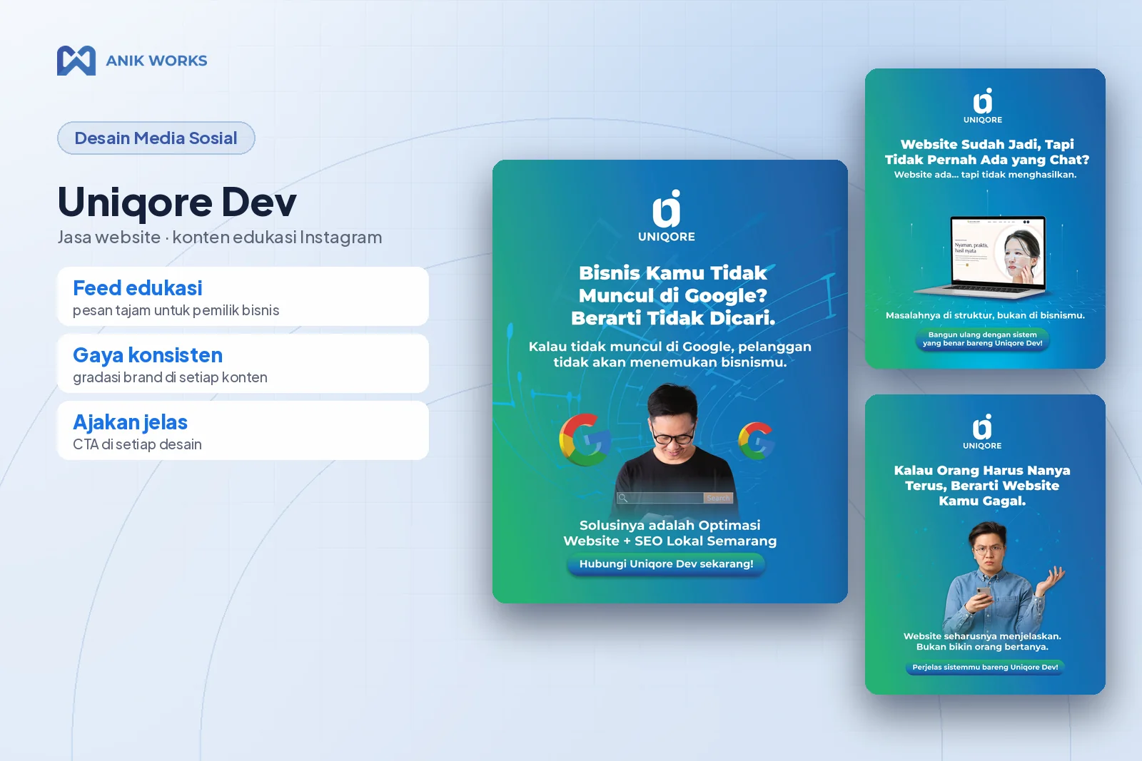 Desain Konten Instagram Uniqore Dev